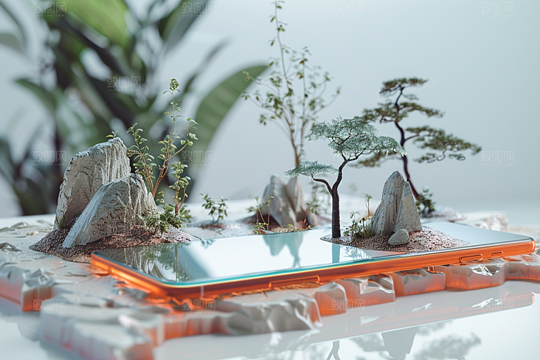 手机VR山水高清未来模型