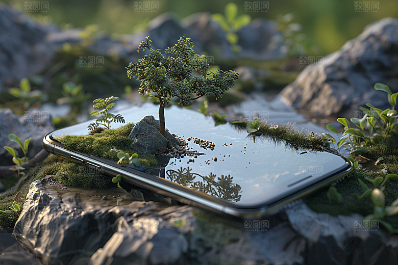 手机VR山水超现实元宇宙模型