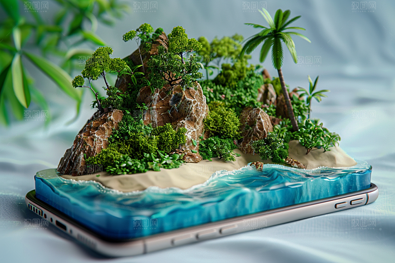 手机VR山水VR技术未来模型