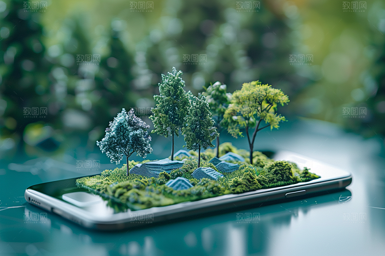 手机VR山水自然高清模型