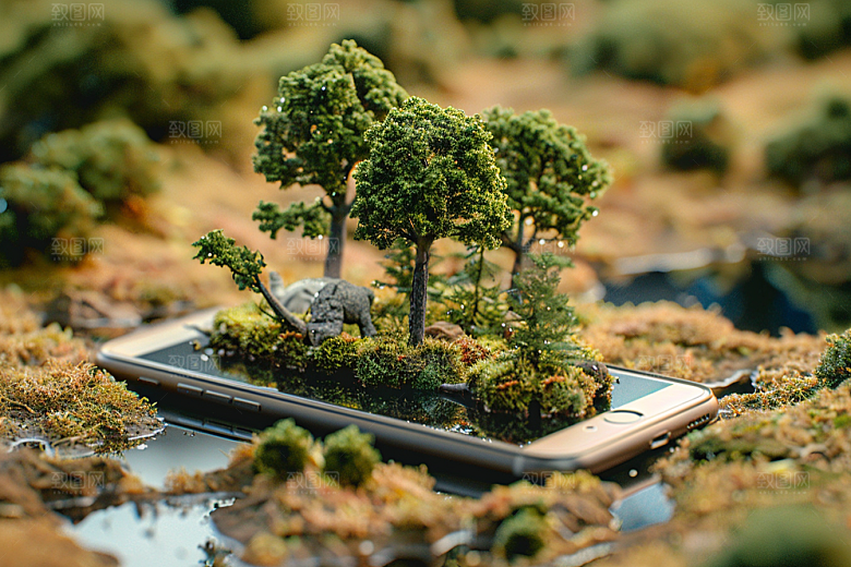 手机VR山水VR技术数码设备模型