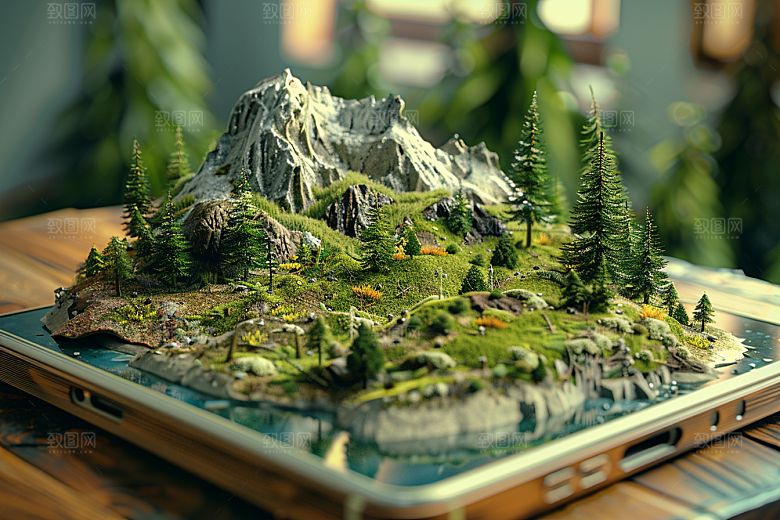 手机VR山水自然虚拟现实模型