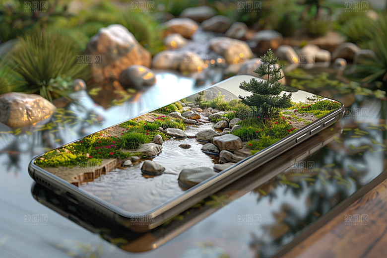 手机VR山水科技高清模型