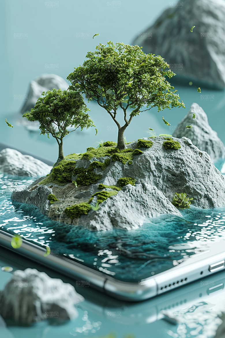 手机VR山水高清VR技术模型