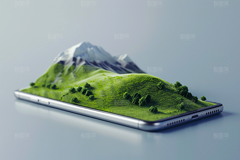 手机VR山水自然VR技术模型