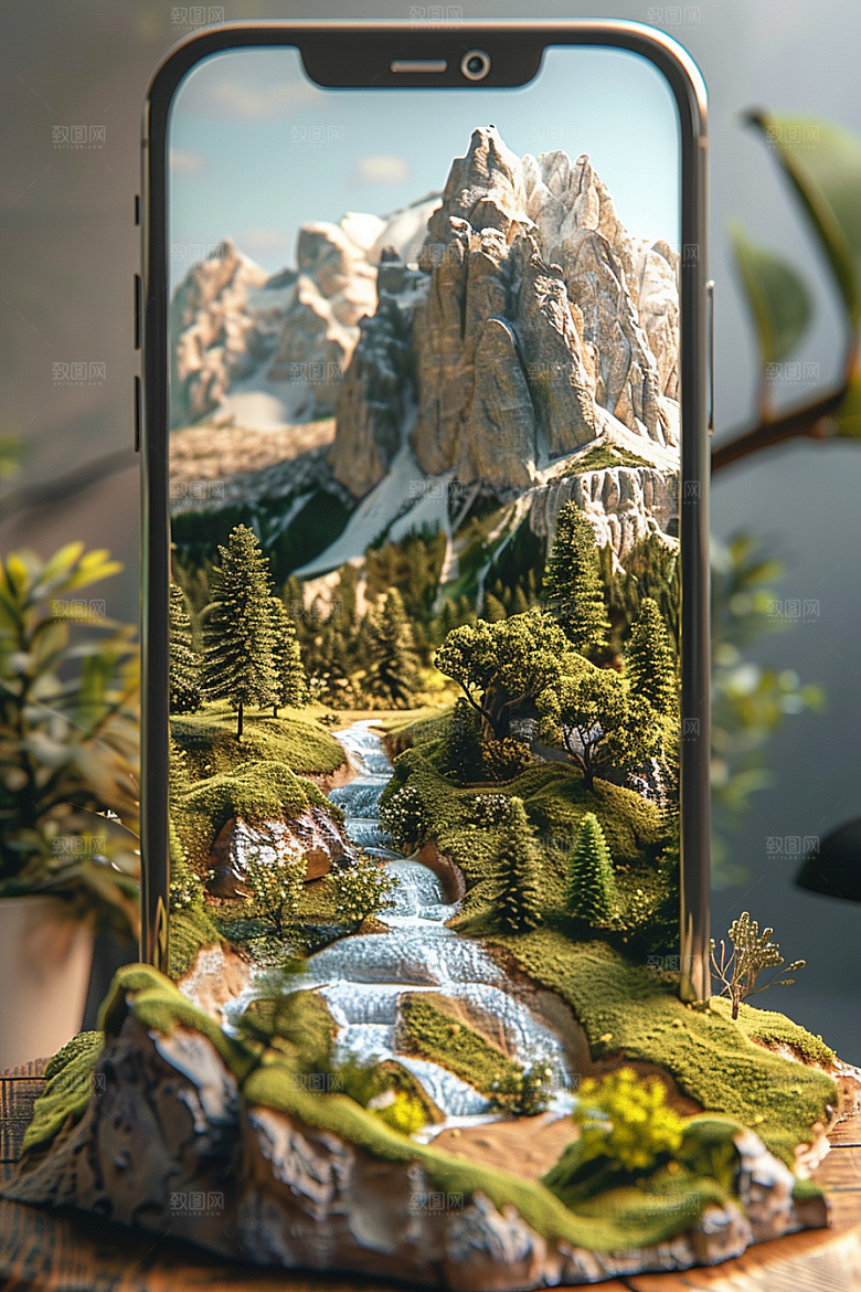 手机VR山水VR技术立体模型