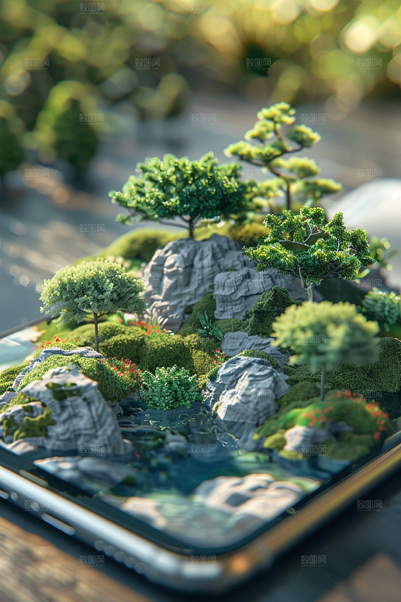 手机VR山水VR技术风光模型