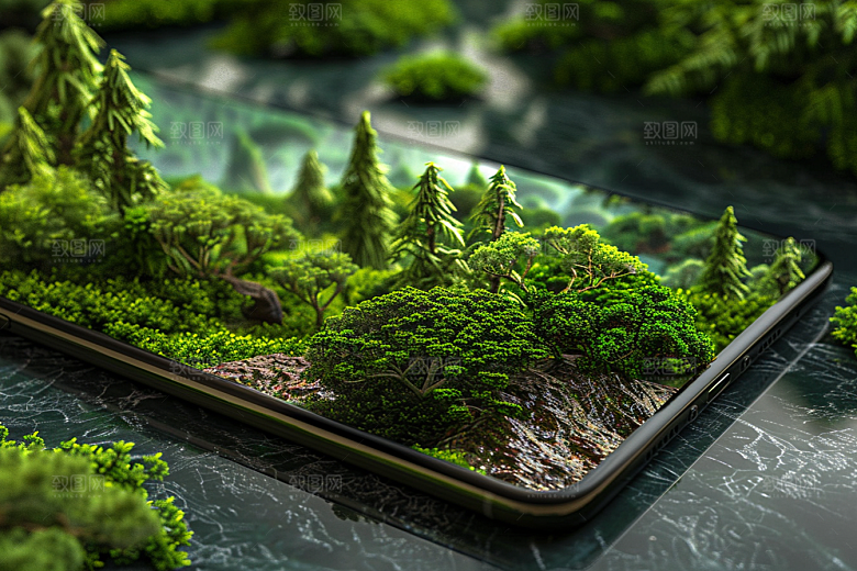 手机VR山水高清科技模型
