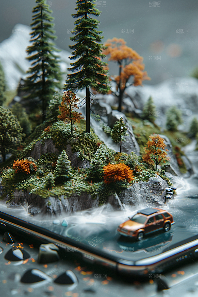 手机VR山水风光虚拟现实模型