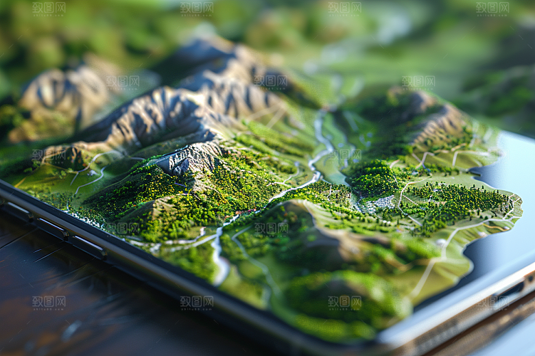 手机VR山水自然3D模型