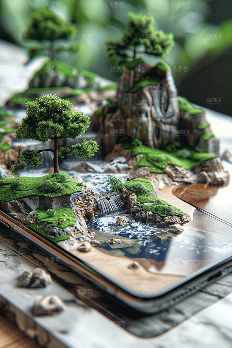 手机VR山水高清虚拟现实模型