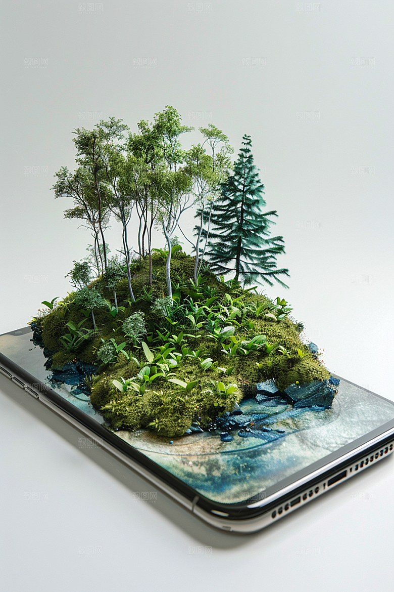 手机VR山水元宇宙自然模型