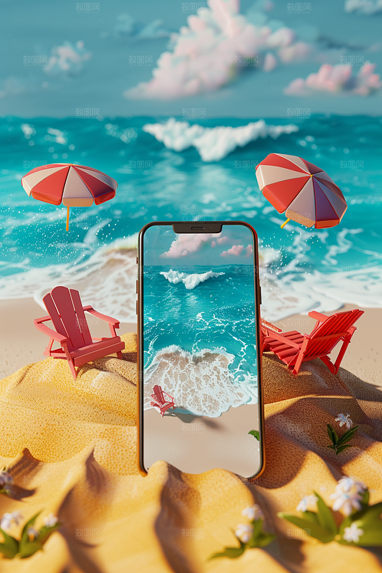 手机VR山水自然立体模型