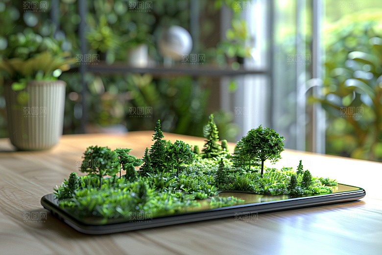 手机VR山水高清未来模型