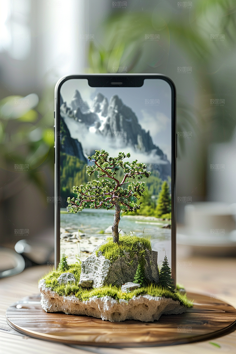手机VR山水3D幻想风模型