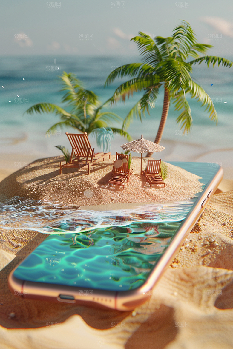 手机VR山水虚拟现实自然模型