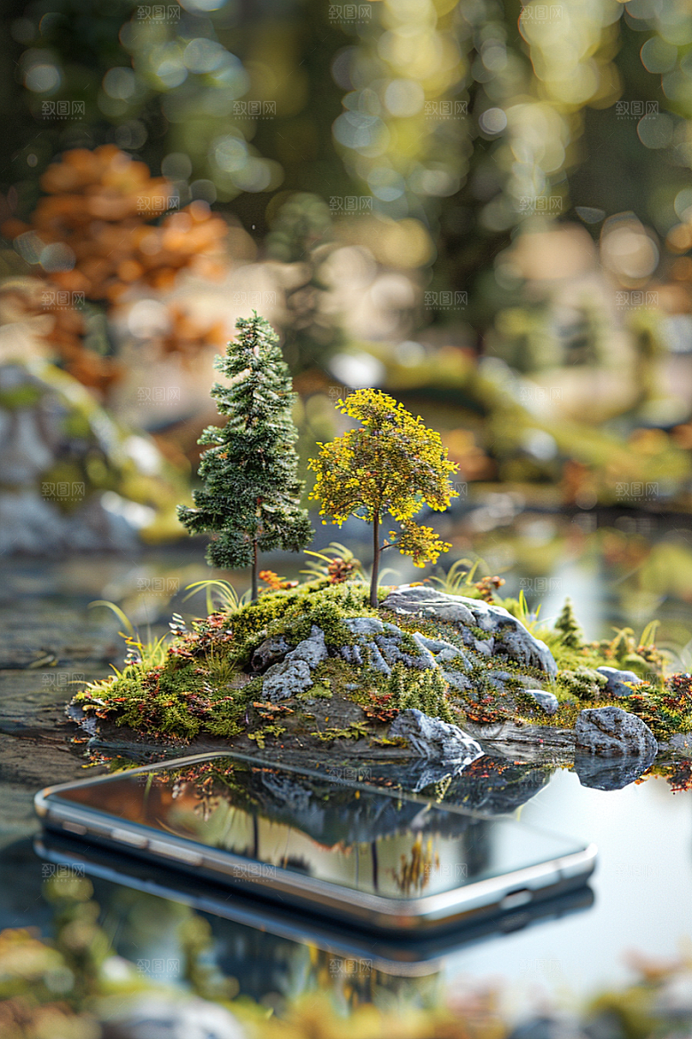 手机VR山水虚拟现实3D模型