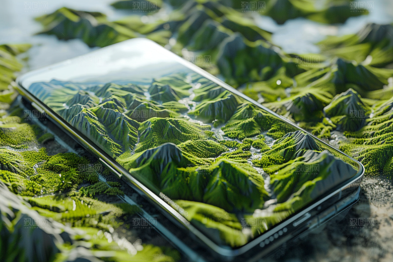 手机VR山水科技风光模型