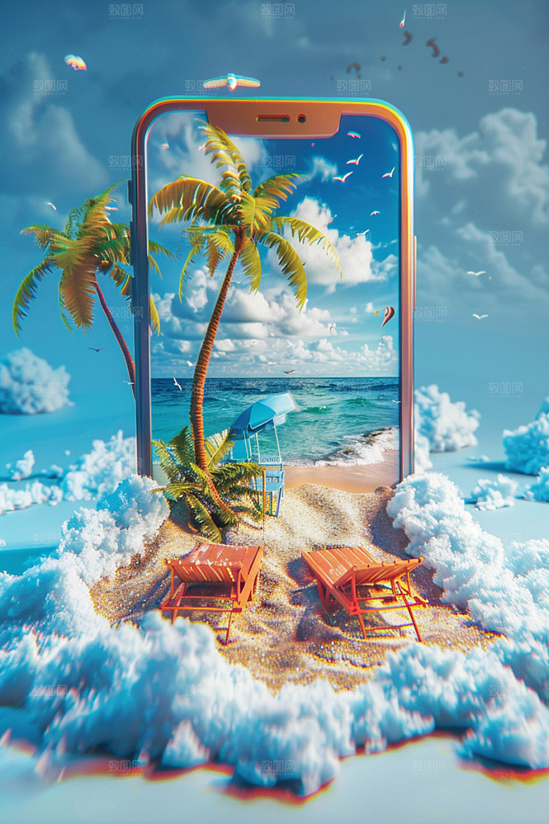 手机VR山水立体VR技术模型