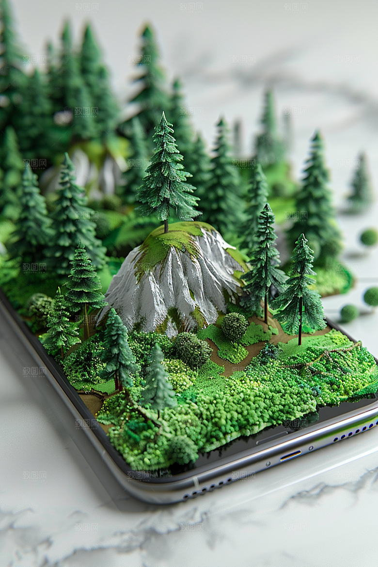 手机VR山水幻想风VR技术模型
