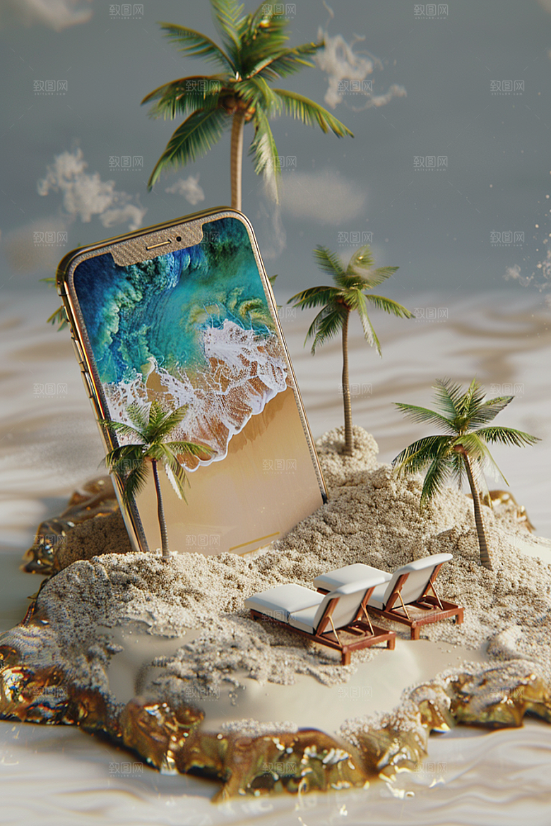 手机VR山水立体虚拟现实模型