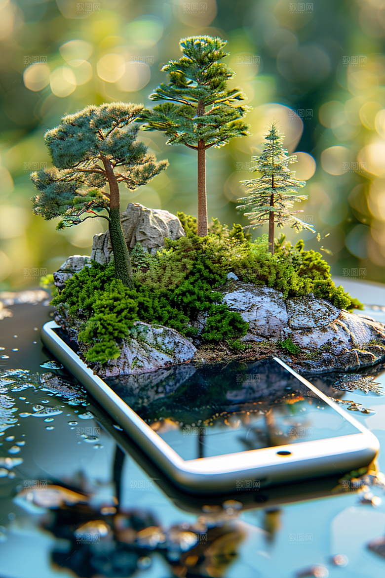 手机VR山水自然风光模型