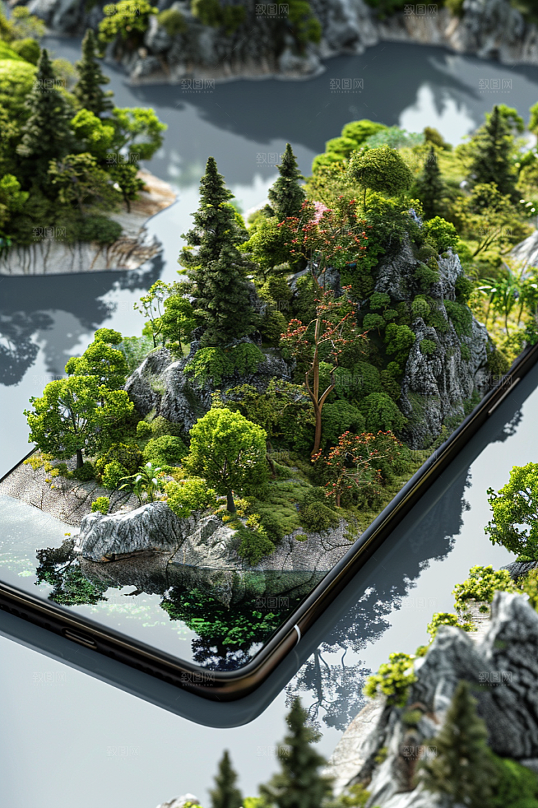 手机VR山水VR技术风光模型