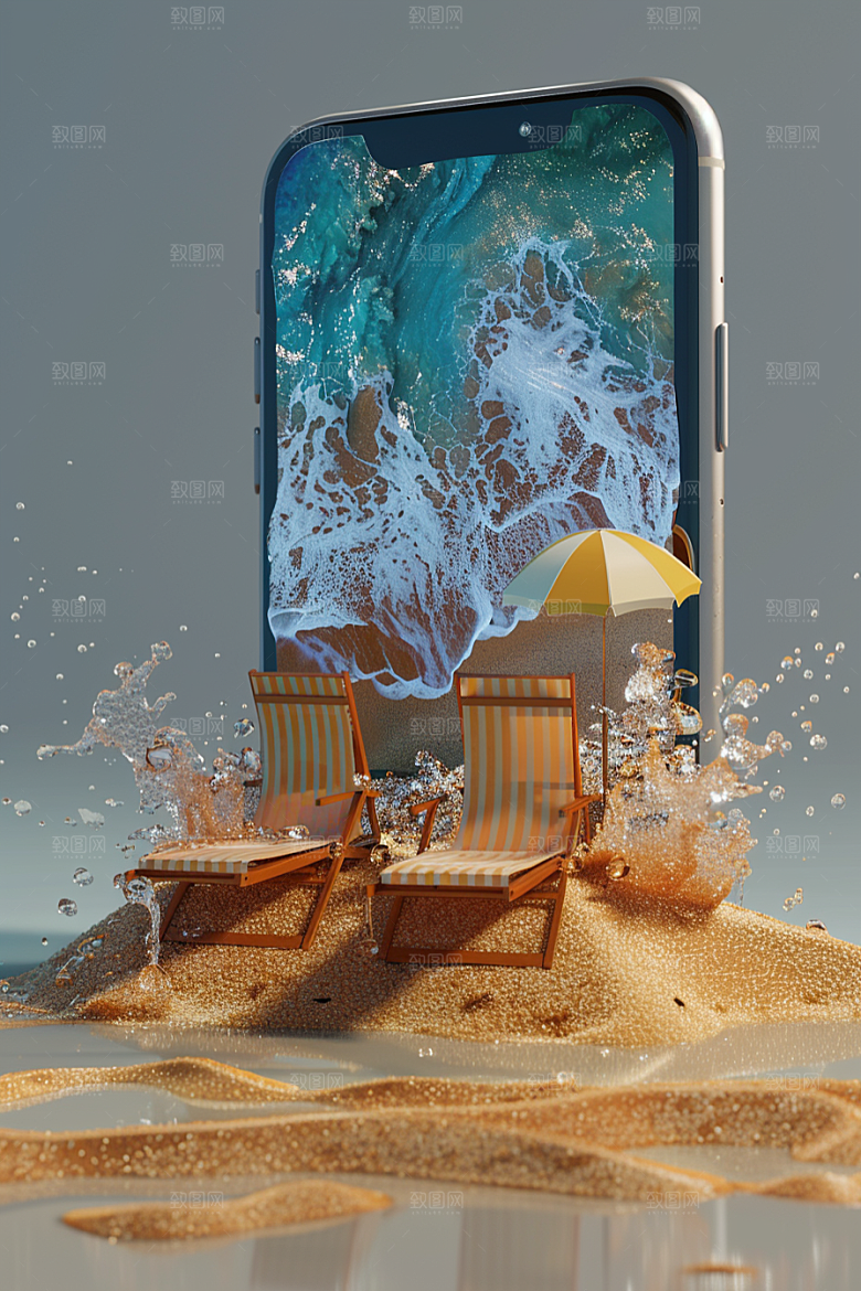 手机VR山水立体风光模型