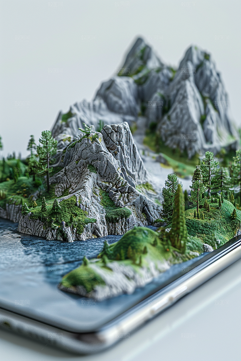 手机VR山水VR技术未来模型
