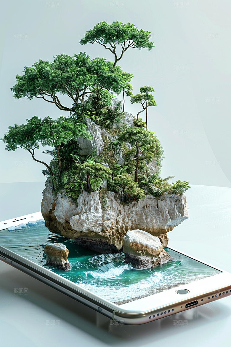 手机VR山水自然VR技术模型