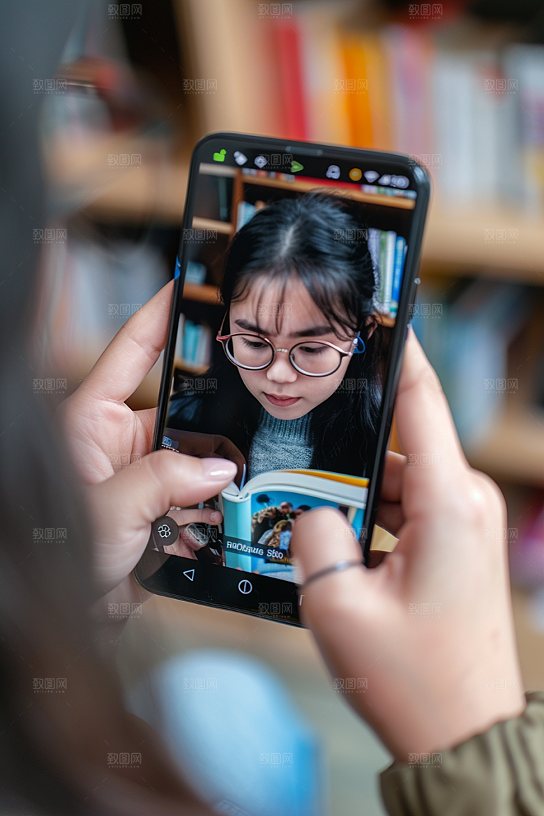 手机拍照高清肖像摄影图