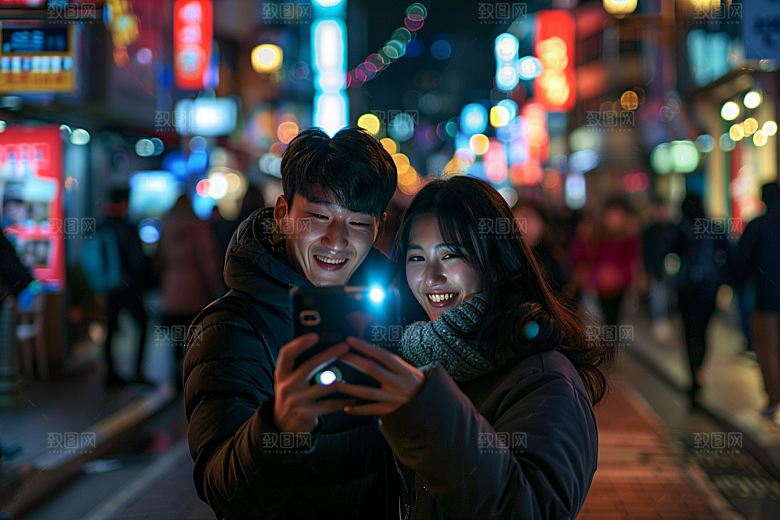 手机拍照肖像打卡摄影图