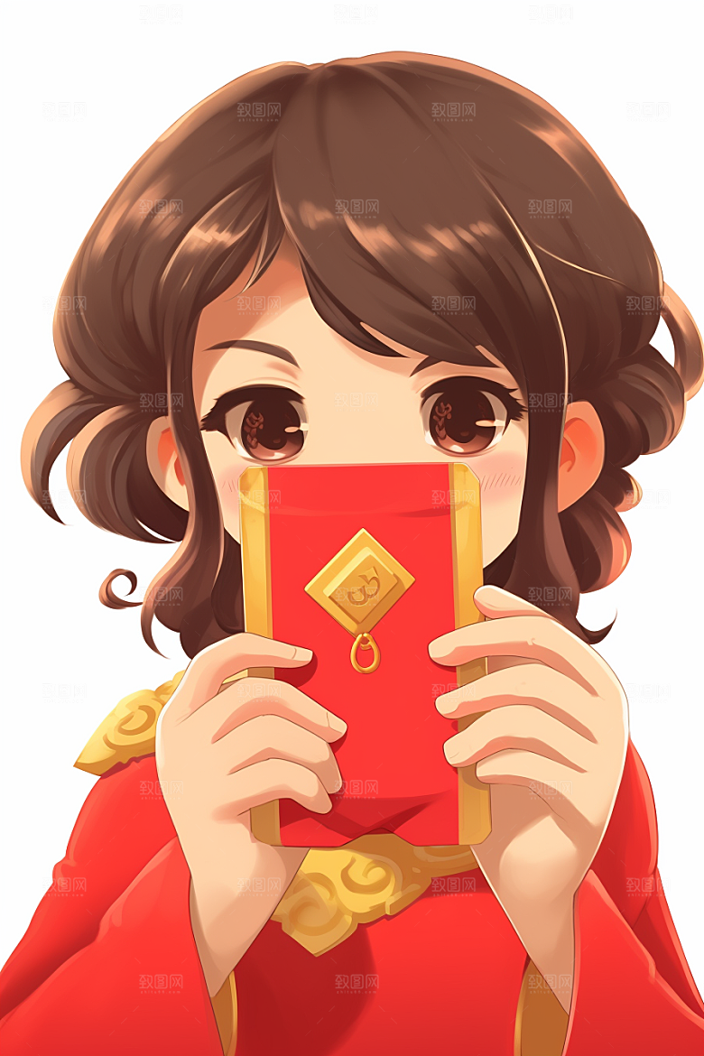 手拿红包生日过节模型
