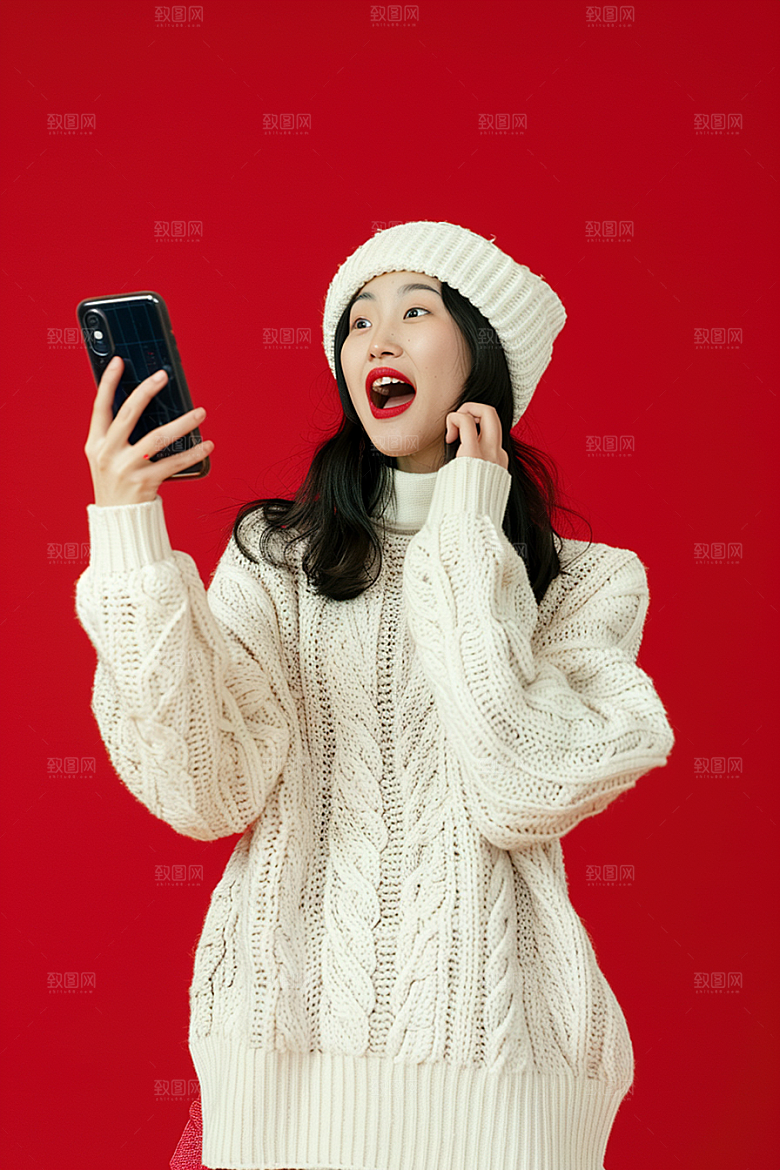 手拿喇叭人像招聘热卖摄影图