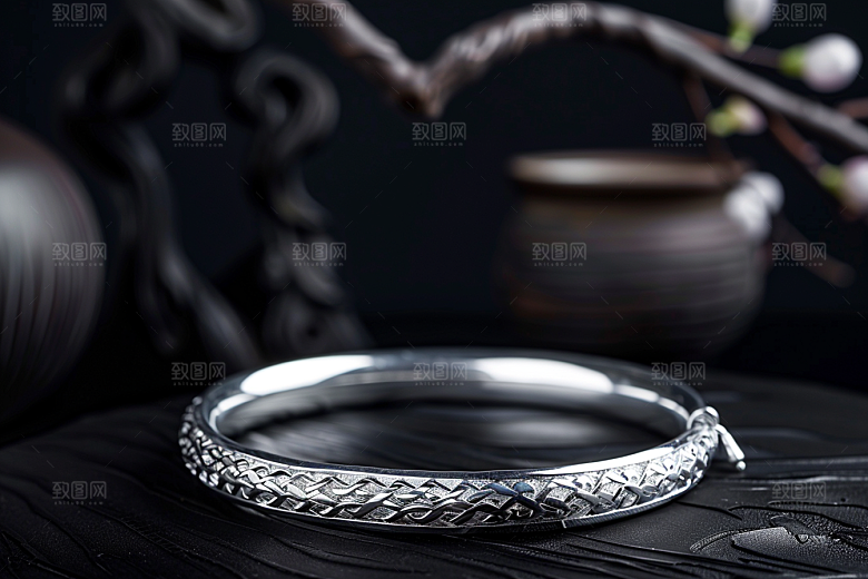 手镯奢华精致摄影图