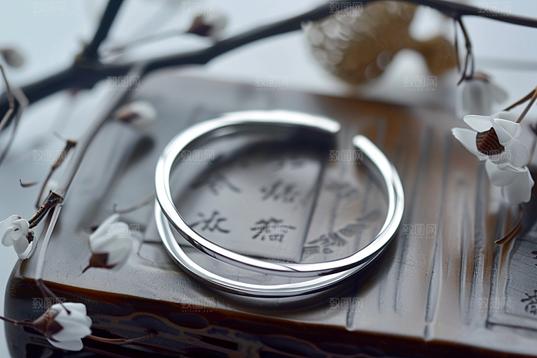 手镯唯美珠宝摄影图