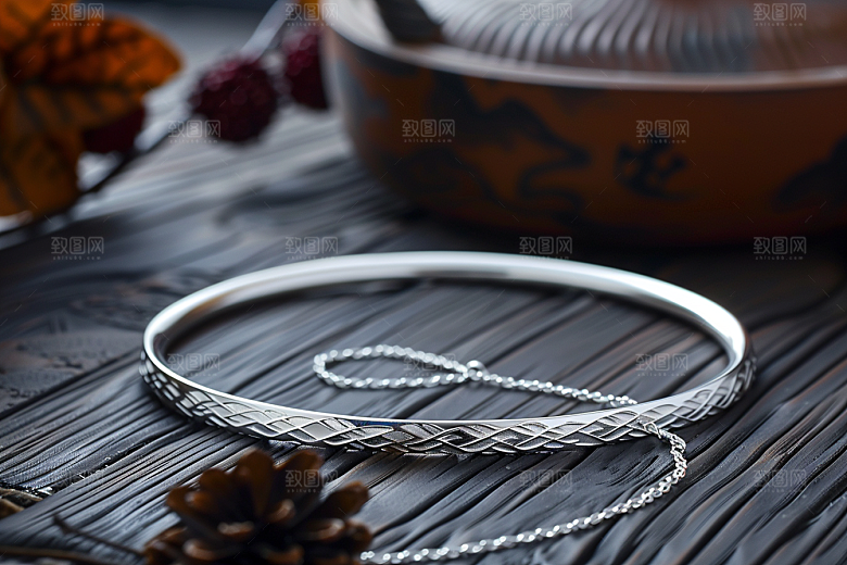 手镯珠宝手环摄影图