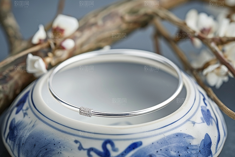 手镯珠宝奢华摄影图