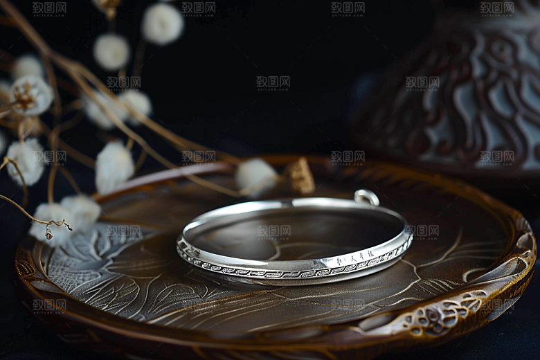 手镯珠宝高贵摄影图