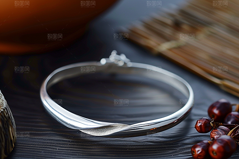 手镯珠宝质感摄影图