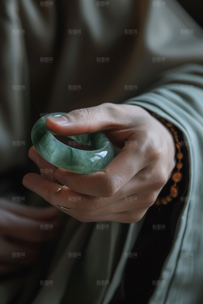 手镯奢华手环摄影图