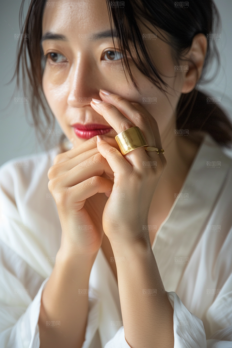 手镯奢侈品手环摄影图