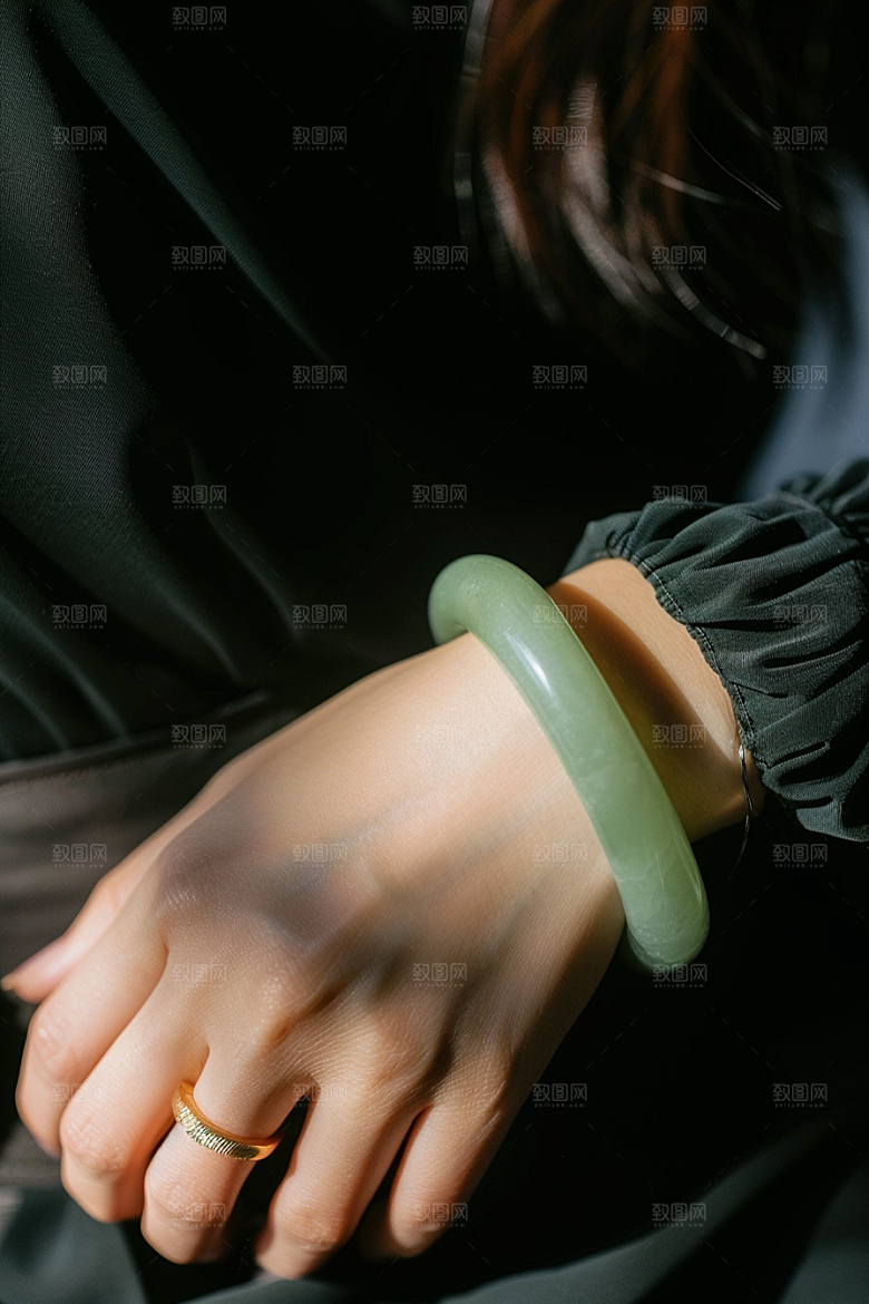 手镯精致珠宝摄影图