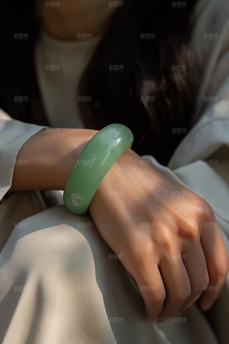 手镯珠宝质感摄影图