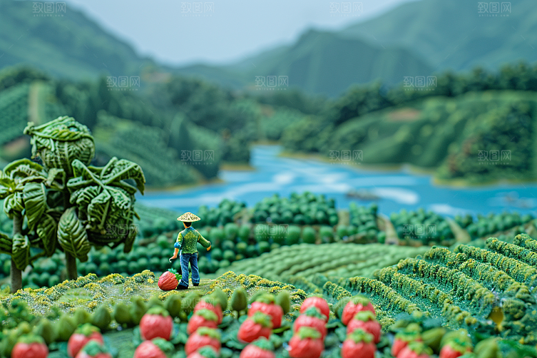 蔬菜瓜果山水风光景色素材