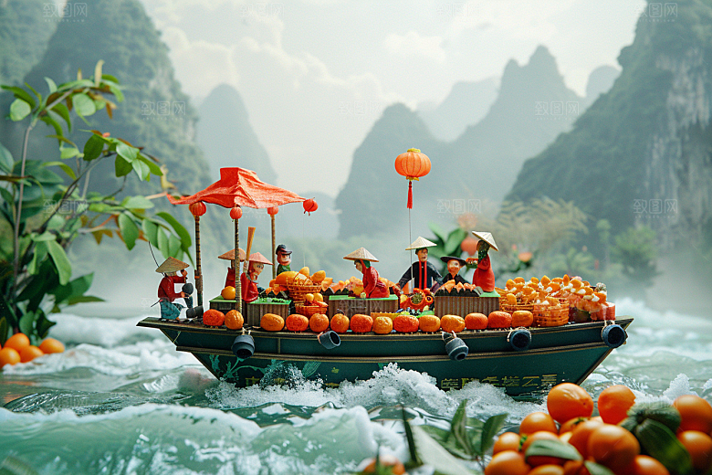 蔬菜瓜果山水风景景色素材