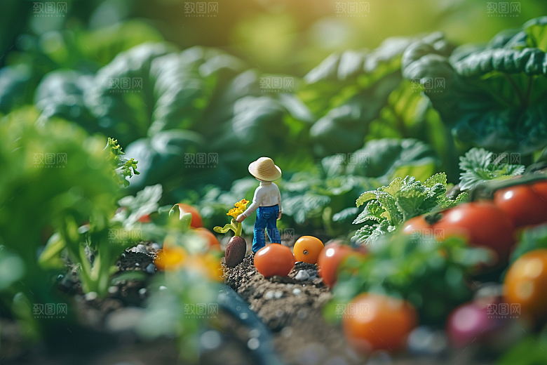 蔬菜瓜果山水创意风光素材