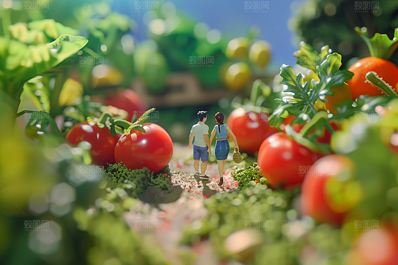 蔬菜瓜果山水景色美食素材