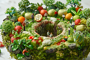 蔬菜瓜果山水广告风景素材