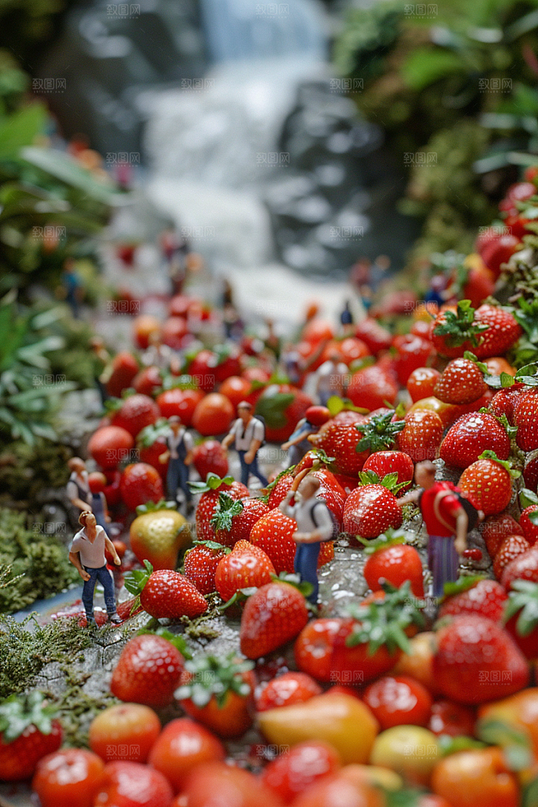 蔬菜瓜果山水风光风景素材